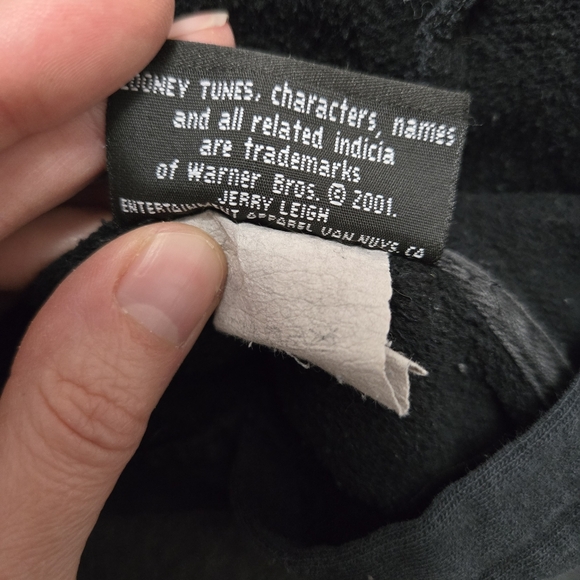 Looney Tunes Warner Bros Vintage Navy Graphic Hoodie - Picture 3 of 10